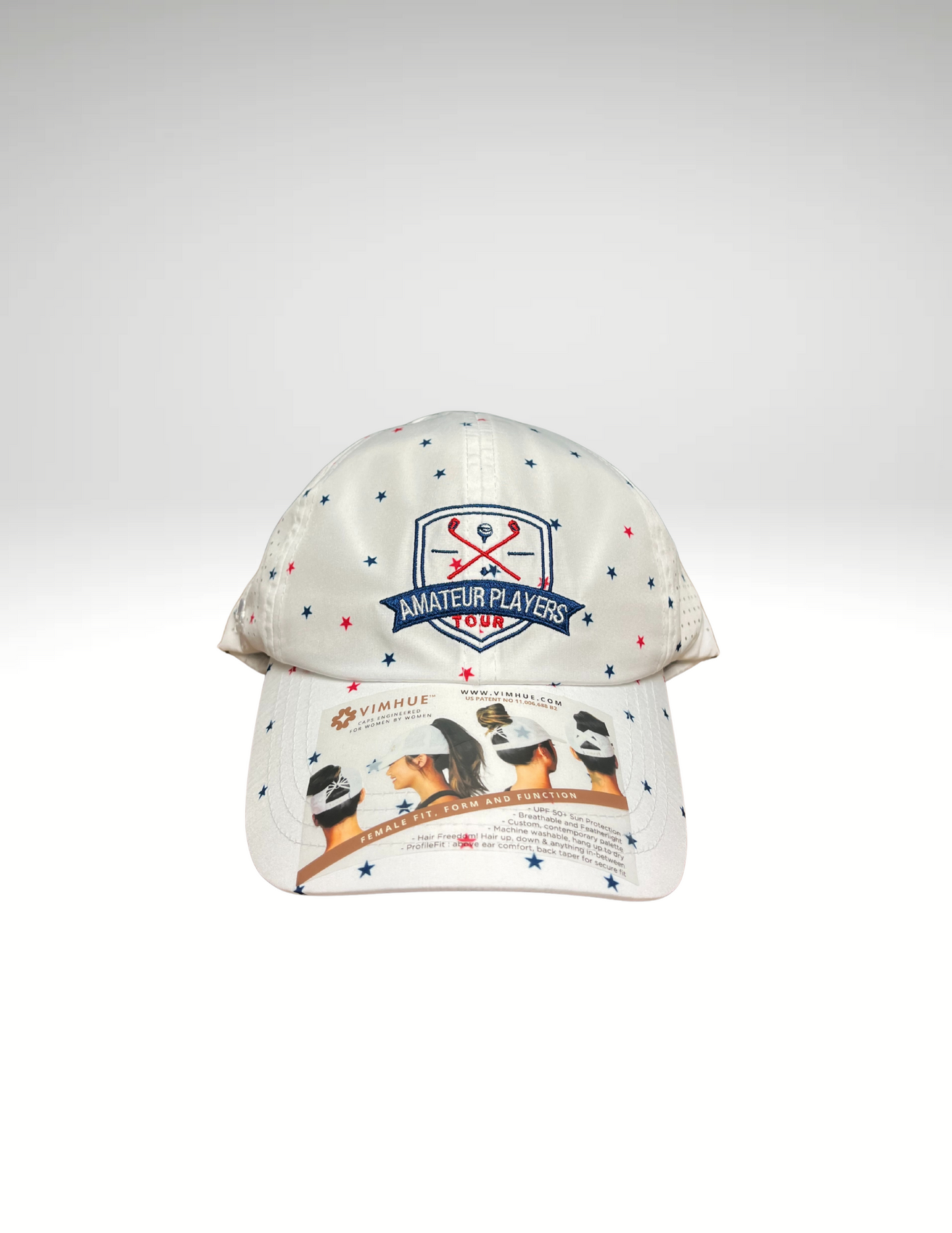 Ladies Red & Navy Stars Hat