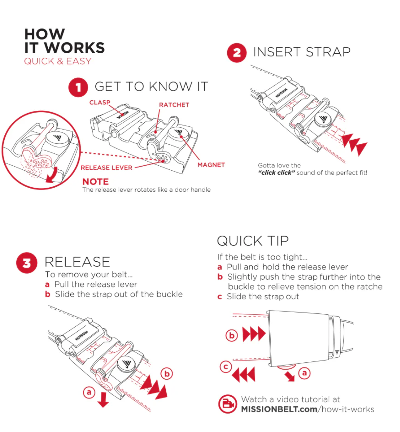Mission Belt Ladies 30mm Platinum Black Leather XL (up to 42")