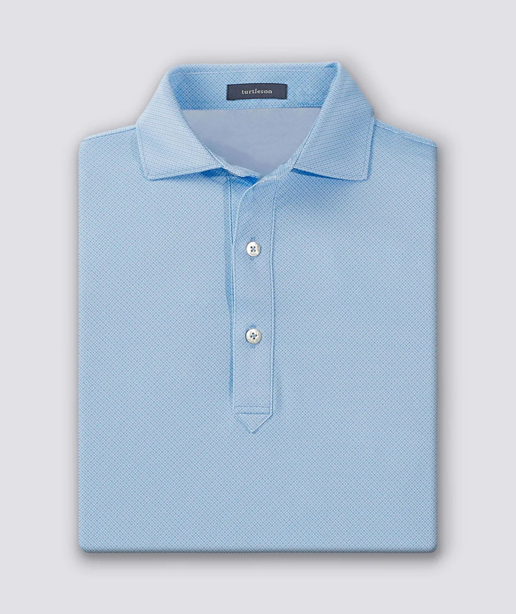 Women's Turtleson Polo -Clare Mini Diamond Jacquard Performance Polo