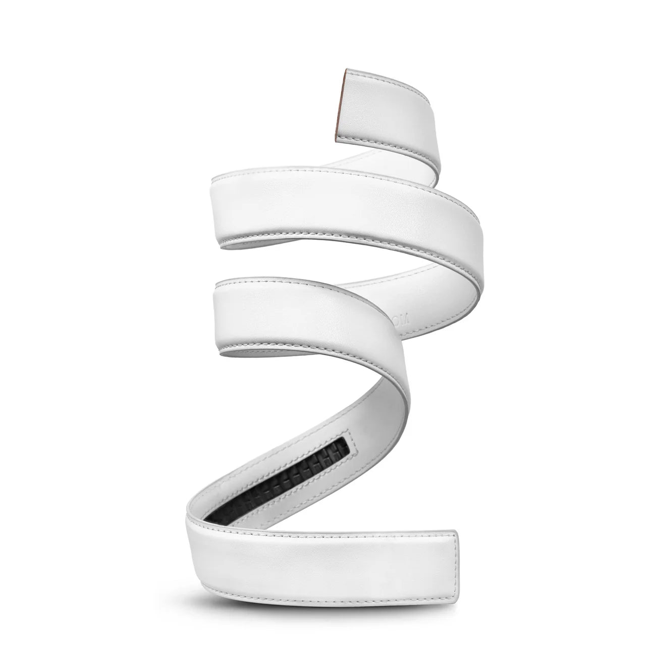 Missionbelt Gun Metal White Leather Belt